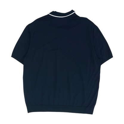 Navy Solid Short Sleeve Polo