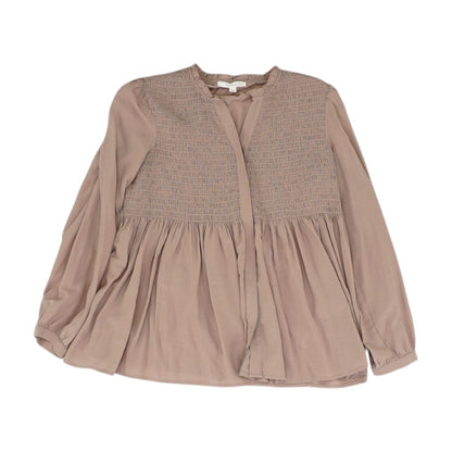 Mauve Solid Long Sleeve Blouse