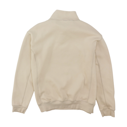 Beige Solid 1/4 Zip Pullover