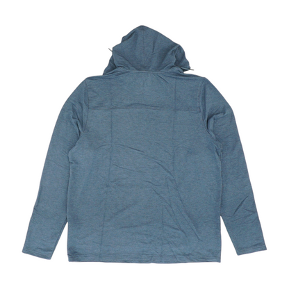 Blue Solid Hoodie Pullover