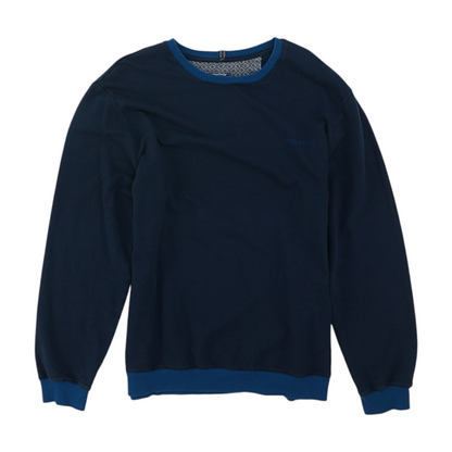 Navy Solid Sweatshirt Pullover