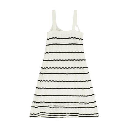 White Striped Dress
