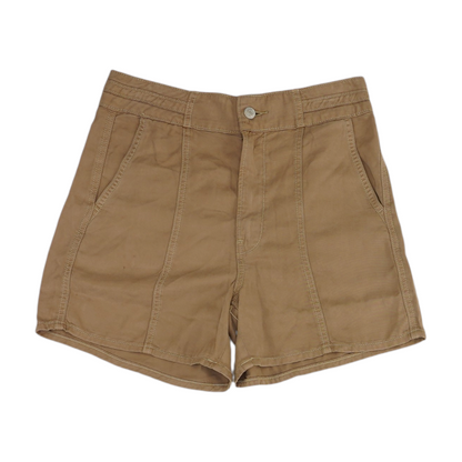 Brown Solid Chino Shorts