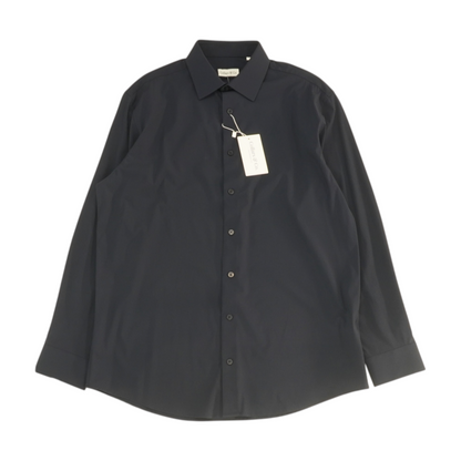 Navy Solid Long Sleeve Button Down