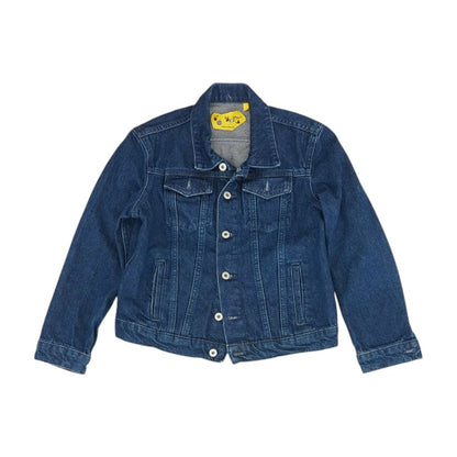Blue Solid Denim Jacket