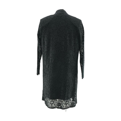 2pc Black Solid Midi Dress