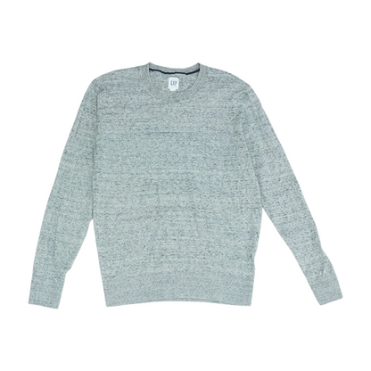 Gray Solid Pullover Sweater