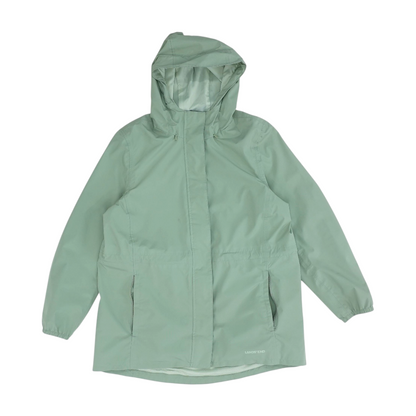 Green Solid Rain Jacket