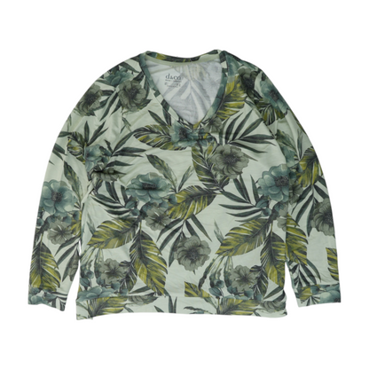Green Floral Blouse