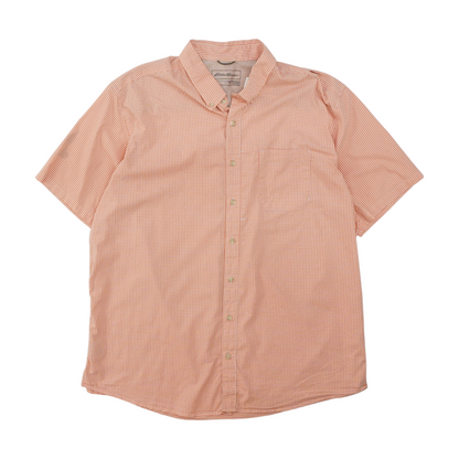 White Check Short Sleeve Button Down