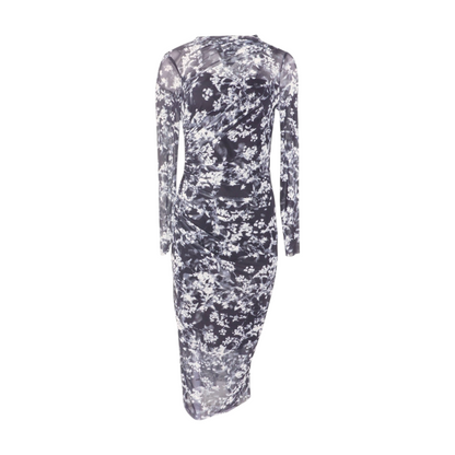 Black Abstract Maxi Dress