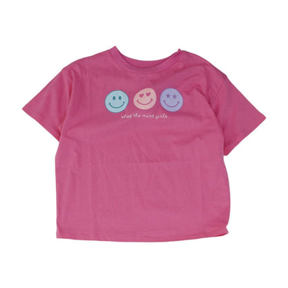 Pink Solid Crewneck T Shirt