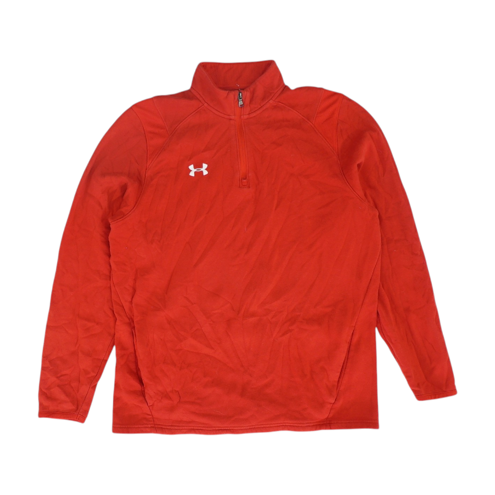 Red Solid 1/4 Zip Pullover