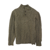 Brown Solid 1/4 Zip Sweater