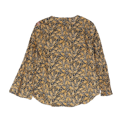 Orange Animal Long Sleeve Blouse