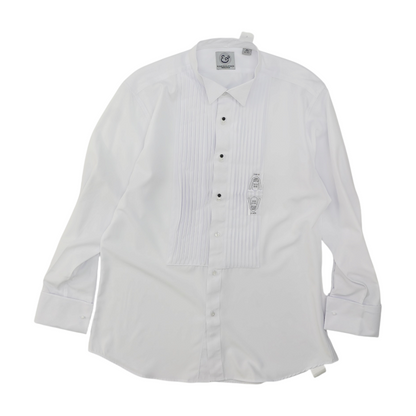 White Solid Long Sleeve Button Down