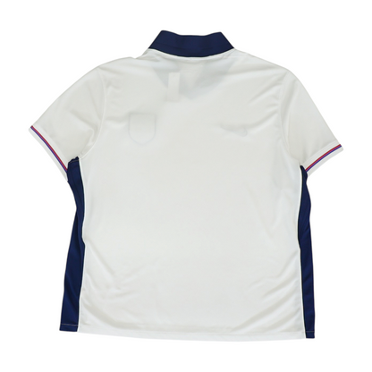 Men's White England Short Sleeve Jersey