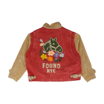 Red Color Block Jacket