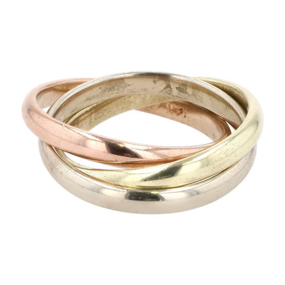14K Tri Tone Gold Trinity Band