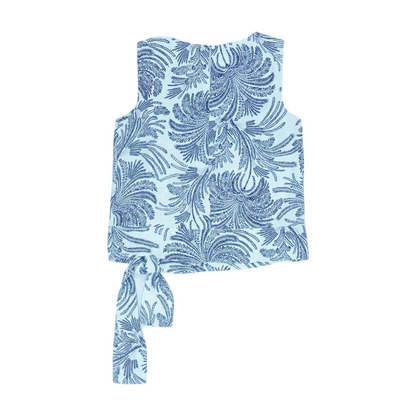 Navy Print Blouse
