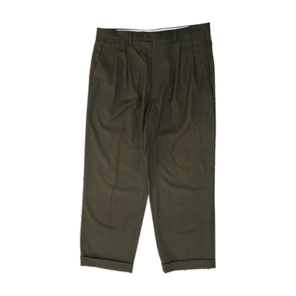 Gray Plaid Regular Pants