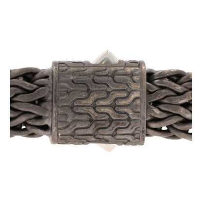 Dark Sterling Silver Chain Icon Bracelet