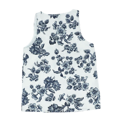 White Floral Blouse