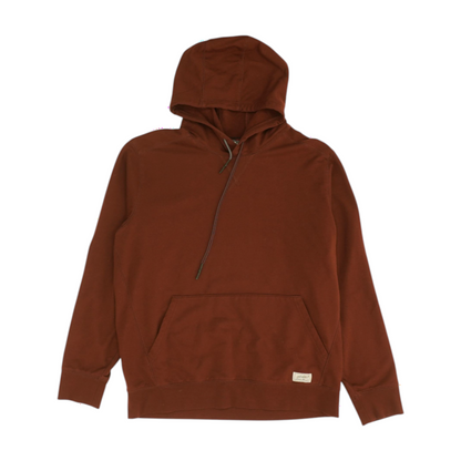 Brown Solid Hoodie Pullover