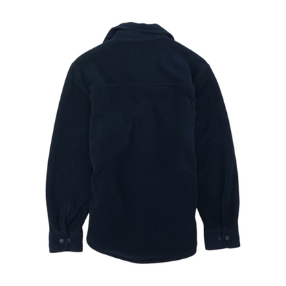 Navy Solid Flannel Button Down
