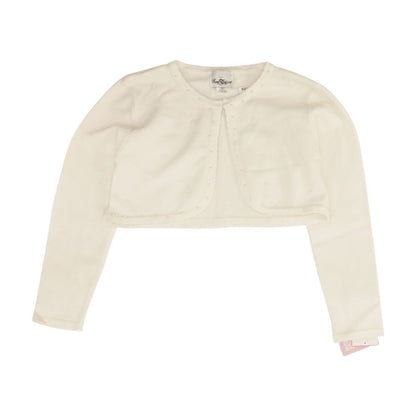 White Solid Cardigan Sweater