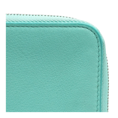 Leather Zip Around Wristlet