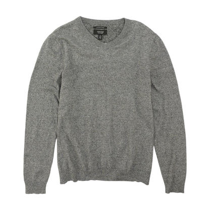 Gray Tall Solid Pullover Sweater