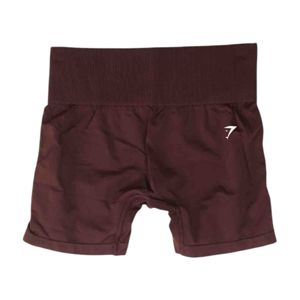 Burgundy Solid Active Shorts