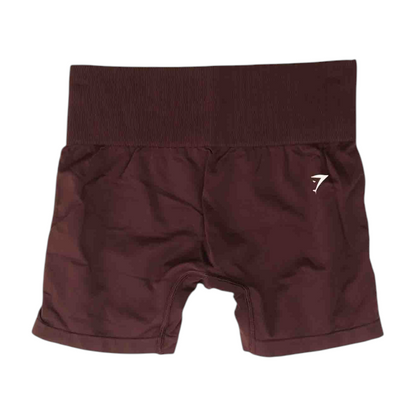 Burgundy Solid Active Shorts