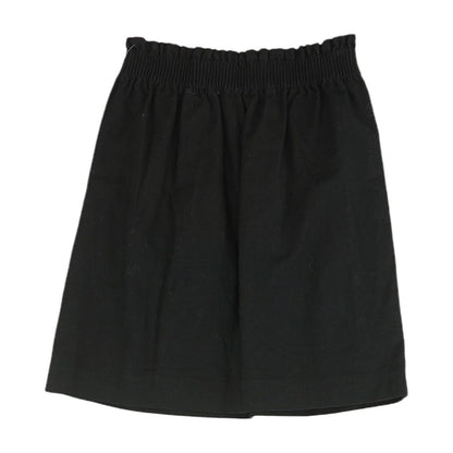 Black Solid Midi Skirt