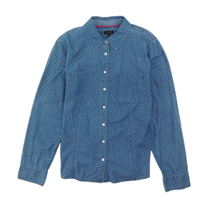 Blue Polka Dot Button Down