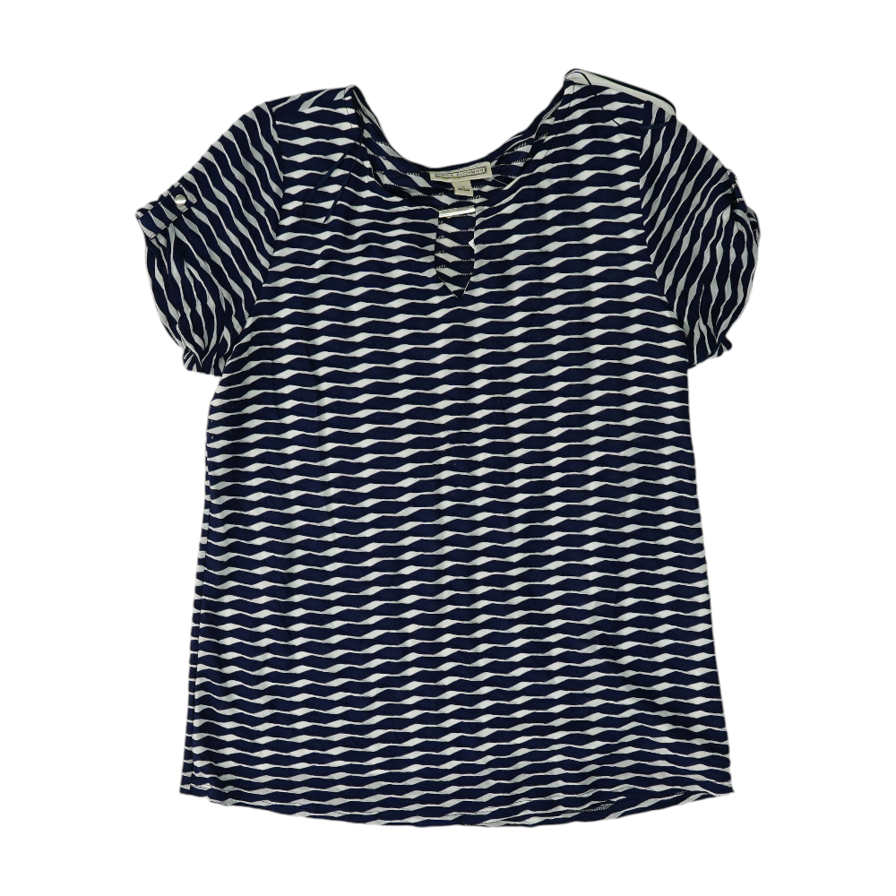 Navy Abstract Blouse