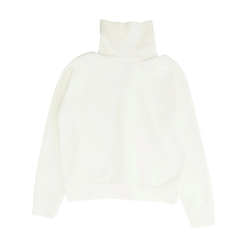 White Solid 1/4 Zip Pullover