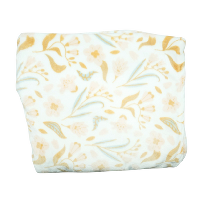 White Floral Throw Blanket