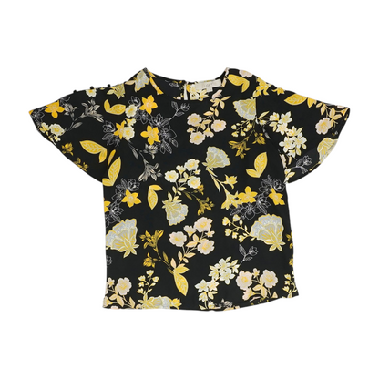 Black Floral Blouse