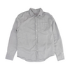 Gray Solid Long Sleeve Button Down