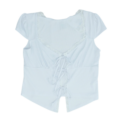 White Cropped Blouse