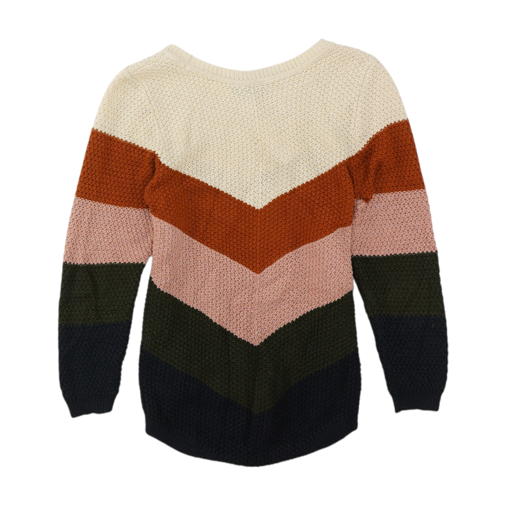 Multi Color Block Pullover Sweater