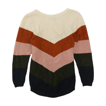 Multi Color Block Pullover Sweater
