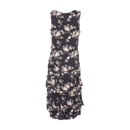 Black Floral Midi Dress