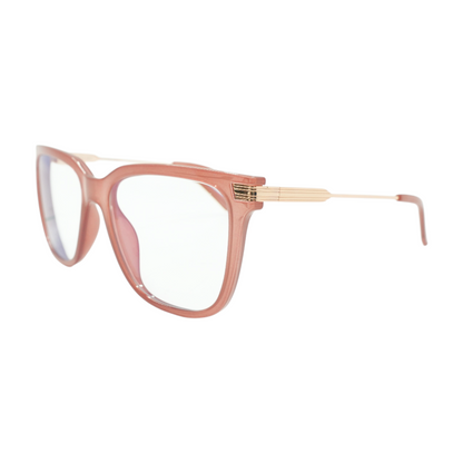 Pink Wired Oversized Remixed Square Prescription Eyewear