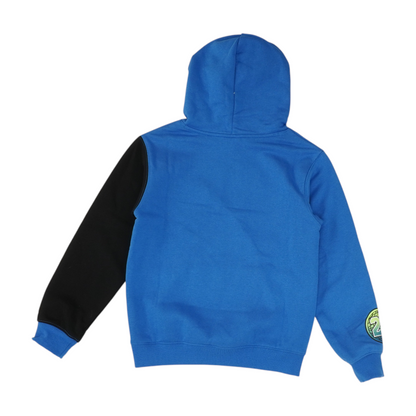 Blue Color Block Hoodie Pullover