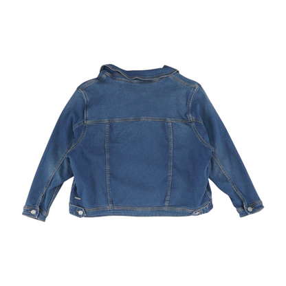 Blue Petite Solid Denim Jacket