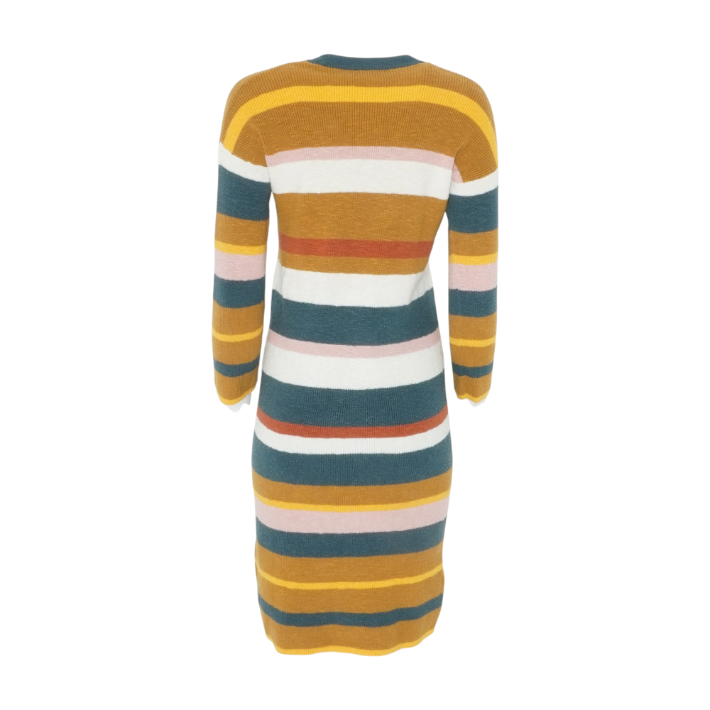 Multi Striped Midi Dress