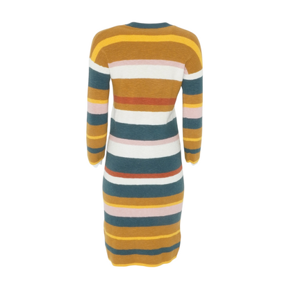 Multi Striped Midi Dress